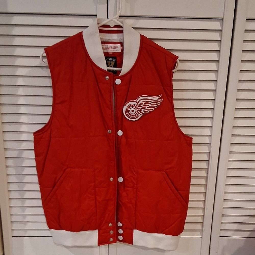 Mitchell & Ness Red and White Vest